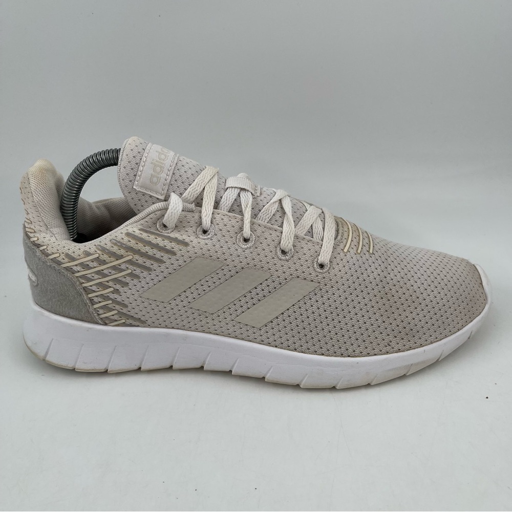 Adidas Women’s Answeerun Raw White Grey LaceUp Mesh Running Shoes - Size 9